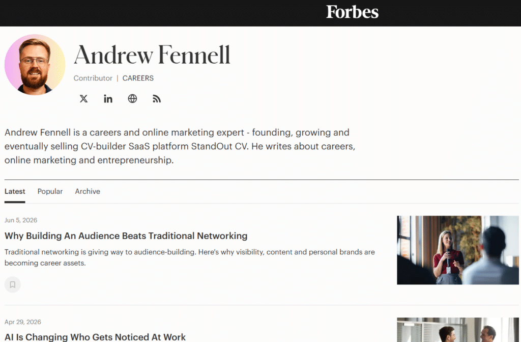 Becoming Forbes contributor Becoming Forbes contributor